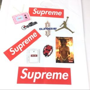 Supreme Sticker Lot w Supreme Bag